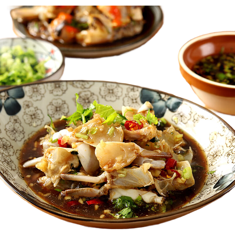 溫州江蟹生溫州特產(chǎn)傳統(tǒng)名菜螃蟹生腌醉蟹即食白膏醉蟹梭子蟹 三盒裝