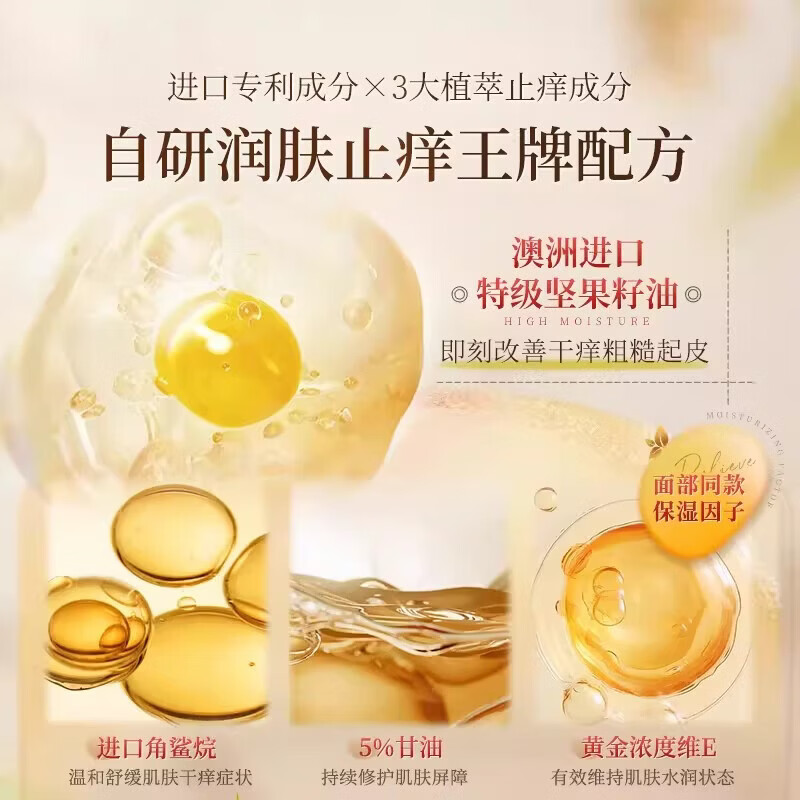 白云山止痒润肤乳皮肤干燥起皮脱皮补水保湿身体乳男女士护手霜防干裂 止痒润肤乳2瓶家庭装