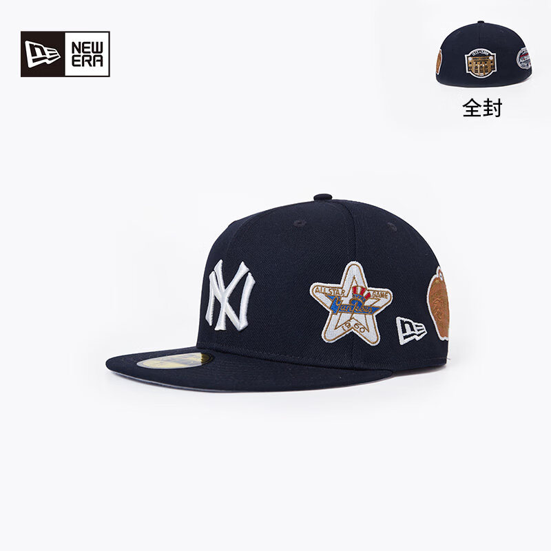 NEW ERA紐亦華帽子男女MLB系列5950全封硬頂平檐棒球帽60358055 60358055 714(57.7cm)