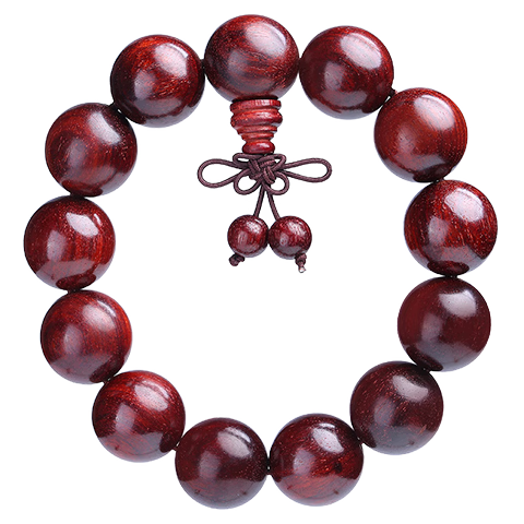 月印百川 【新年礼物】 血檀手串男士顺纹木饰手链约18mm