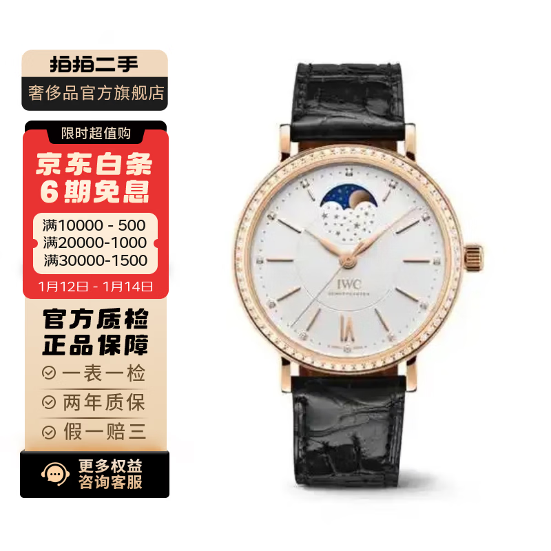 【二手】万国（IWC） 精钢钢带皮带 石英自动机械男女表 多功能万国男表女表 聚合 柏涛菲诺系列