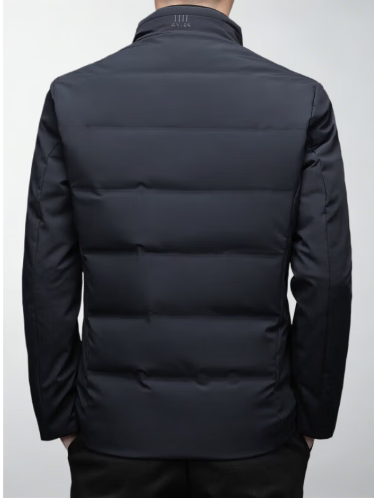 LILANG利郎高品质轻奢男羽绒服立领白鸭绒商务休闲保暖外套青中年爸爸冬 藏青色 XL 180