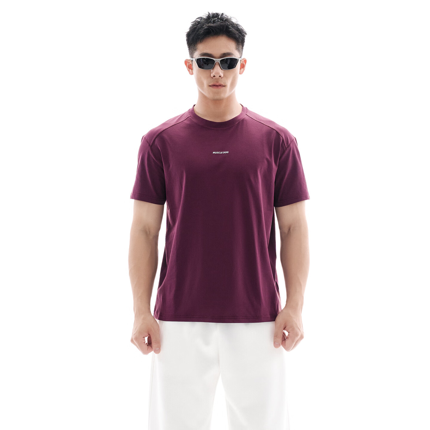 MUSCLE DOG肌肉狗 2026新品运动短袖T恤男吸湿速干抗菌圆领休闲健身训练服 黑色 L