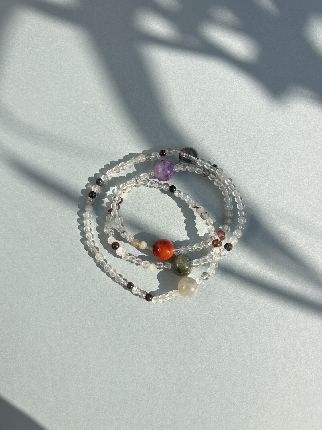 玺云屿 XIYUNYU星云多宝水晶手串清新原创手链五行定制手串 默认