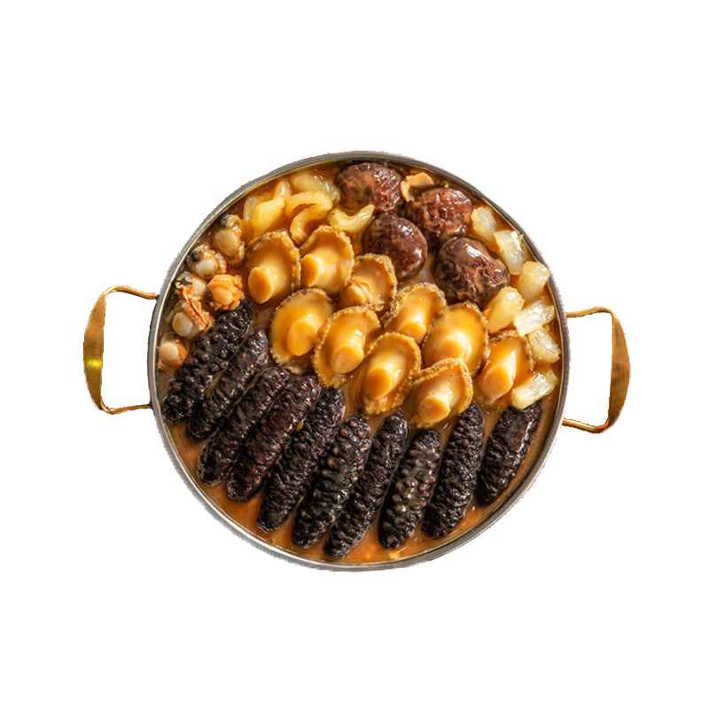 琉璃海金汤佛跳墙大盆菜海鲜礼盒加热即食海参鲍鱼花胶年货海产礼盒 十参十鲍2000g【家宴首选】