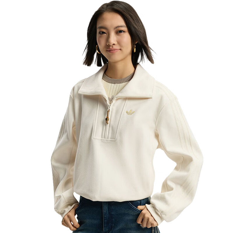 阿迪达斯（adidas）三叶草女子春季CNY新年款运动休闲半开襟卫衣套衫KT0725 KT0725 S