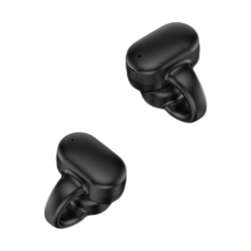 麦拉森【厂家直供】蓝牙耳机真无线不入耳非骨传导耳夹式跑步运动降噪通话户外骑行适用于安卓华为苹果 银黑色+定向音频传输 双耳版【近12小时续航】