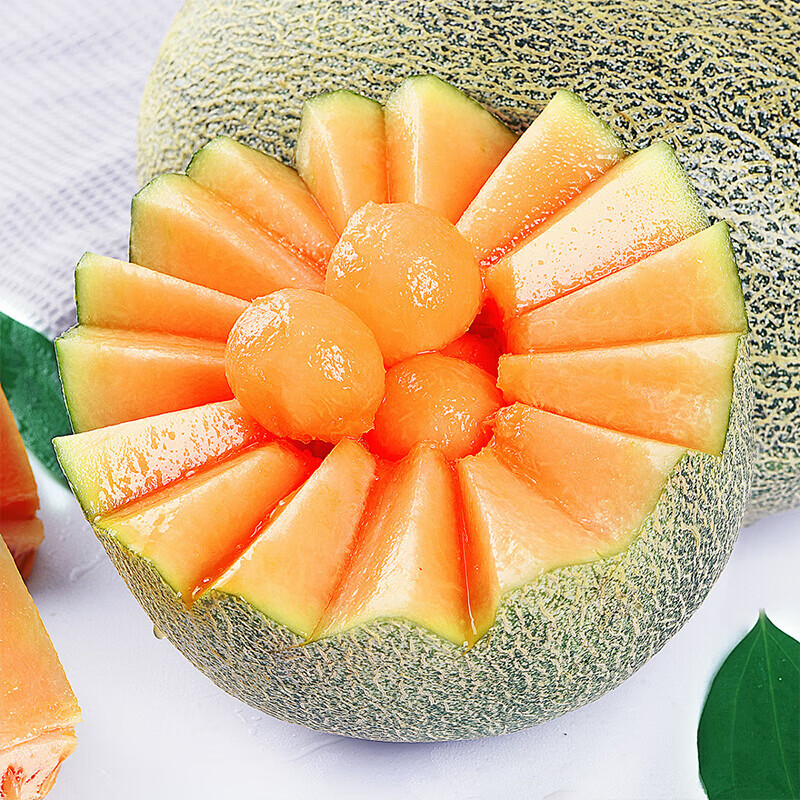 季节集海南哈密瓜西州蜜 源头直发包邮B 精选2个瓜5斤装——净重4.5-5斤