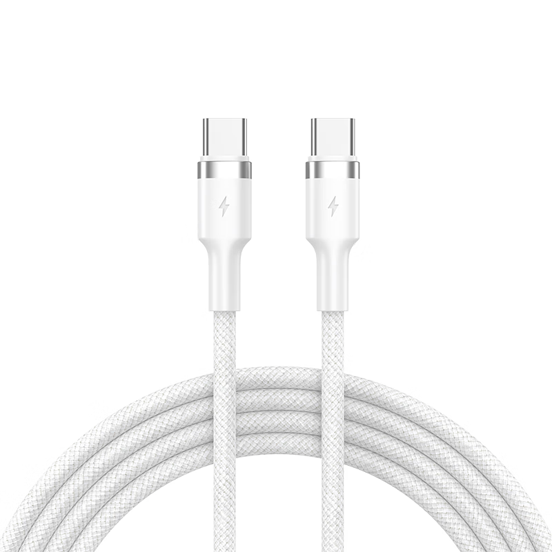 京选京东自有品牌Type-C to Type-C PD60W苹果充电线3A适用iPad苹果/小米/华为手机兼容30W 2米琉璃白