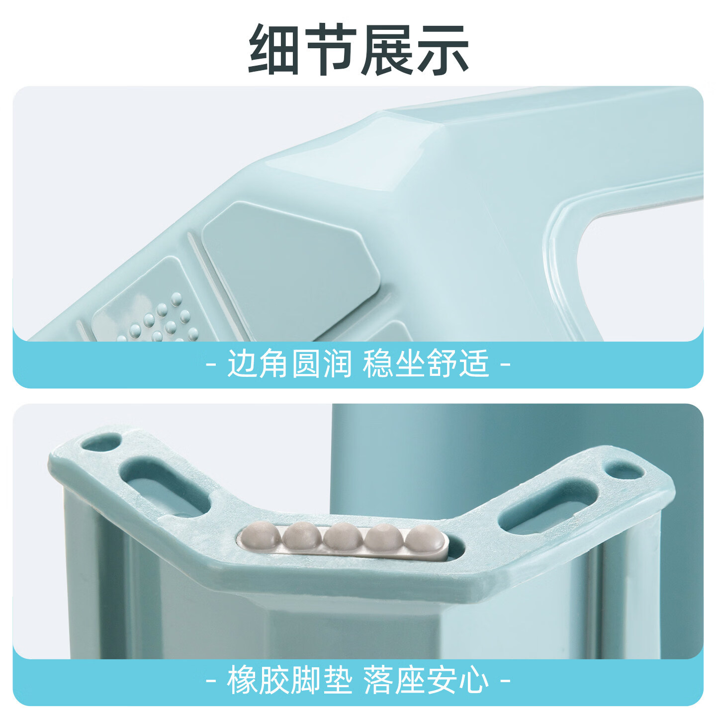 茶花（CHAHUA）塑料凳家用雅致餐桌凳加厚大号板凳高凳居家椅子凳子高脚凳收纳凳 【加高加厚款】浅咖色2个装