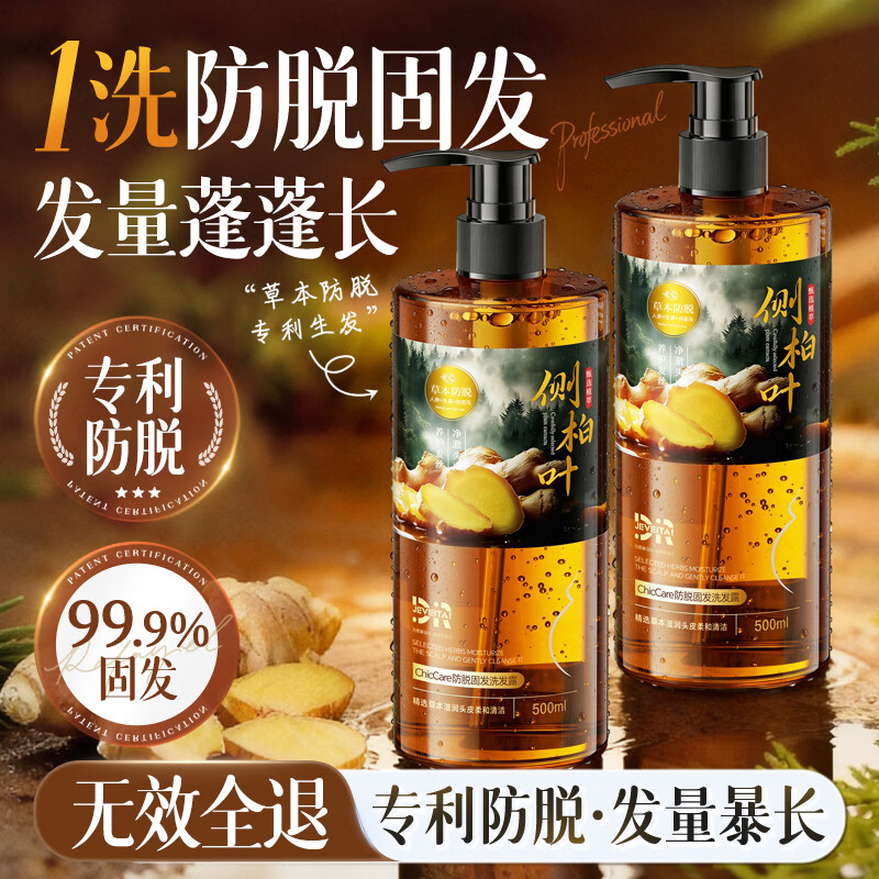 DR JEVEITAL 洁维塔博士防脱育发洗发水生姜固发侧柏叶控油去屑洗头膏露男女士500ml
