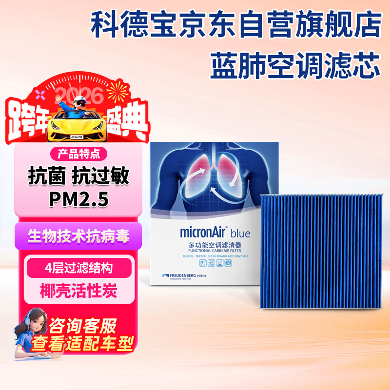 科德宝蓝肺空调滤清器抗病毒多效空调滤芯BL356适用于理想L7 理想L6