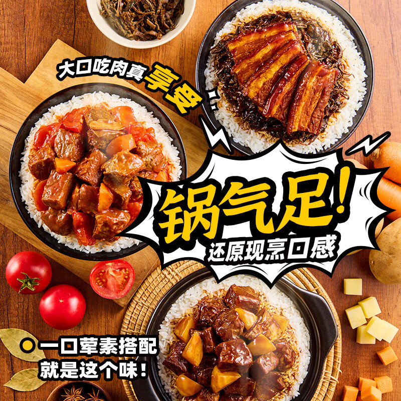 海底捞自热米饭方便速食大分量午餐夜宵自热鲜米饭番茄牛腩饭370g