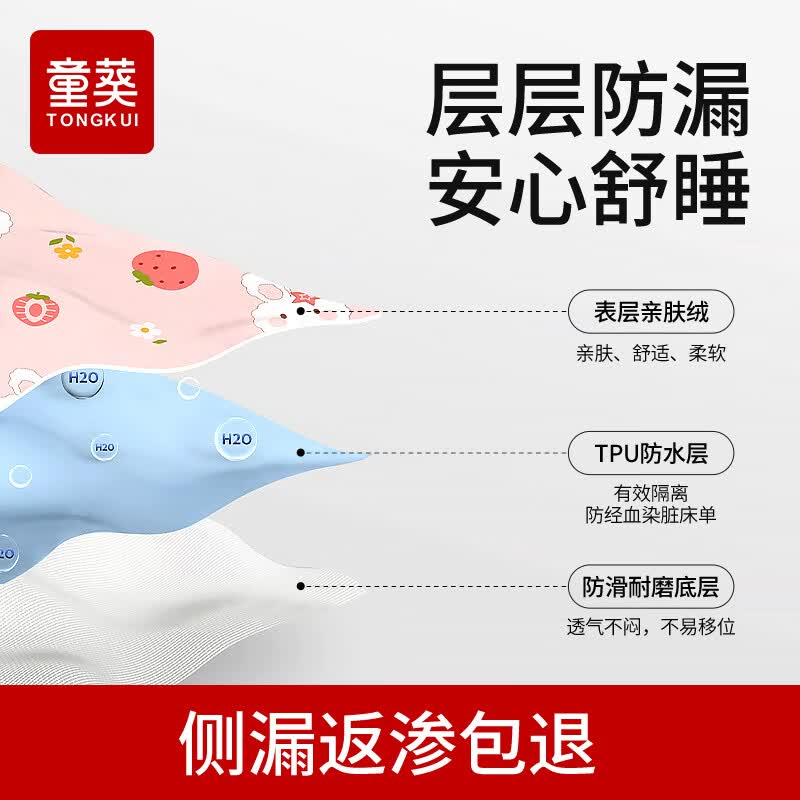 童葵姨妈垫生理期专用垫月经期小床垫床上隔尿垫防水可水洗垫子房事垫 【新升级10A抗菌】橘色小猫（瞬吸易洗）-月舒系列 80*120cm1条装【学姐推荐】