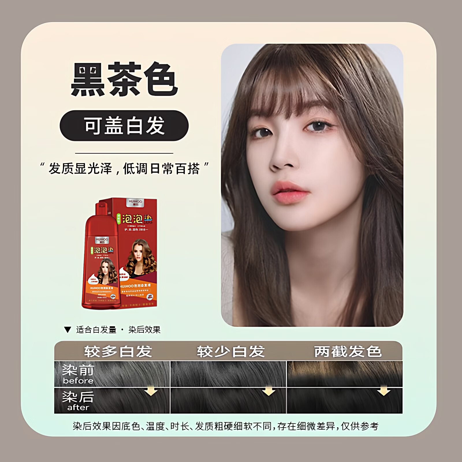 惠后植物泡泡染大红瓶抖音2026新品泡泡染大红瓶 植物染发 黑茶色 京东折扣/优惠券