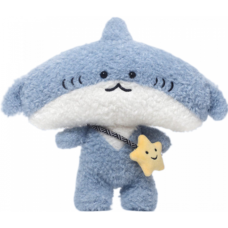 捉趣（ZHUOQU）法棍小鯊魚毛絨玩具可愛玩偶公仔睡覺抱枕布娃娃女孩生日禮物 法棍小鯊魚_26CM 普通包裝