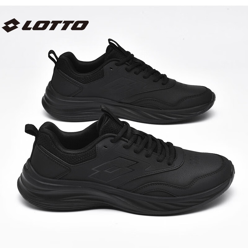 乐途（LOTTO）跑步鞋男女同款运动鞋防滑耐磨减震透气春秋户外休闲鞋 黑色【1178】 42 京东折扣/优惠券