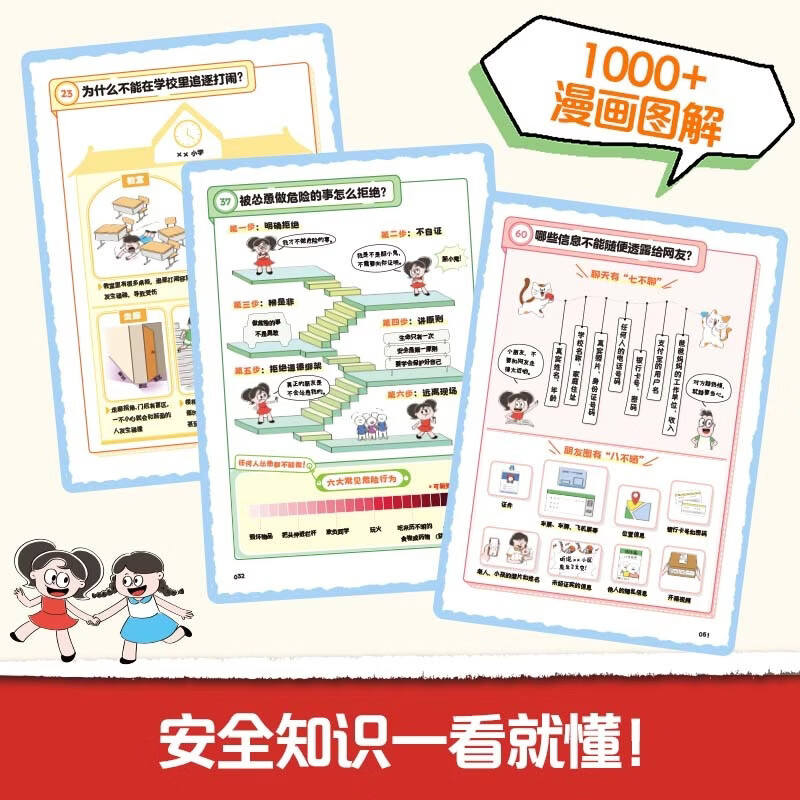 开心2026新版从小保护好自己漫画图解教你该如何远离危险9-12岁小学生学会自救拒绝霸凌男孩女孩保护