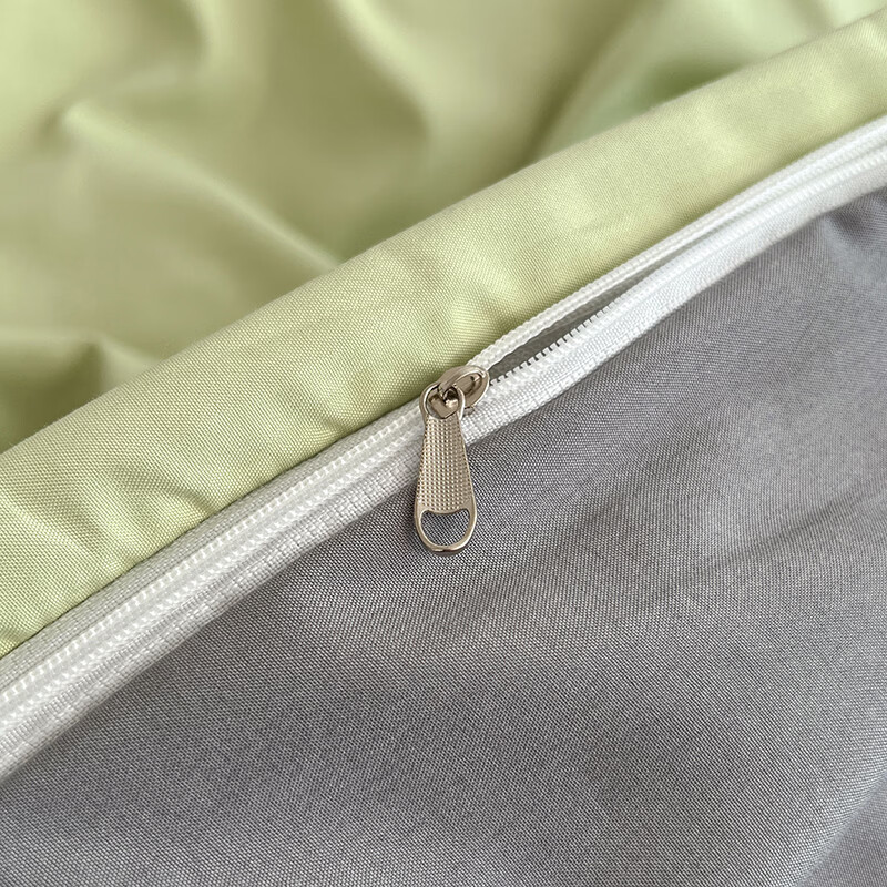 10A抗菌四件套学生宿舍三件套床单被套小清新套件 绿浅灰 床单款 三件套（被套150*200cm）