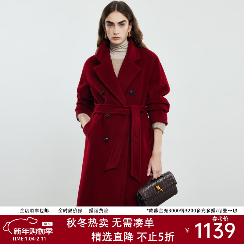 ���ޣ�PALUOPO��������˫�ſۡ��ﶬ���촿ɫ�г���˫������ëʱ�д���Ů�߼��� ��ɫ S 155/80A 1133.53Ԫ