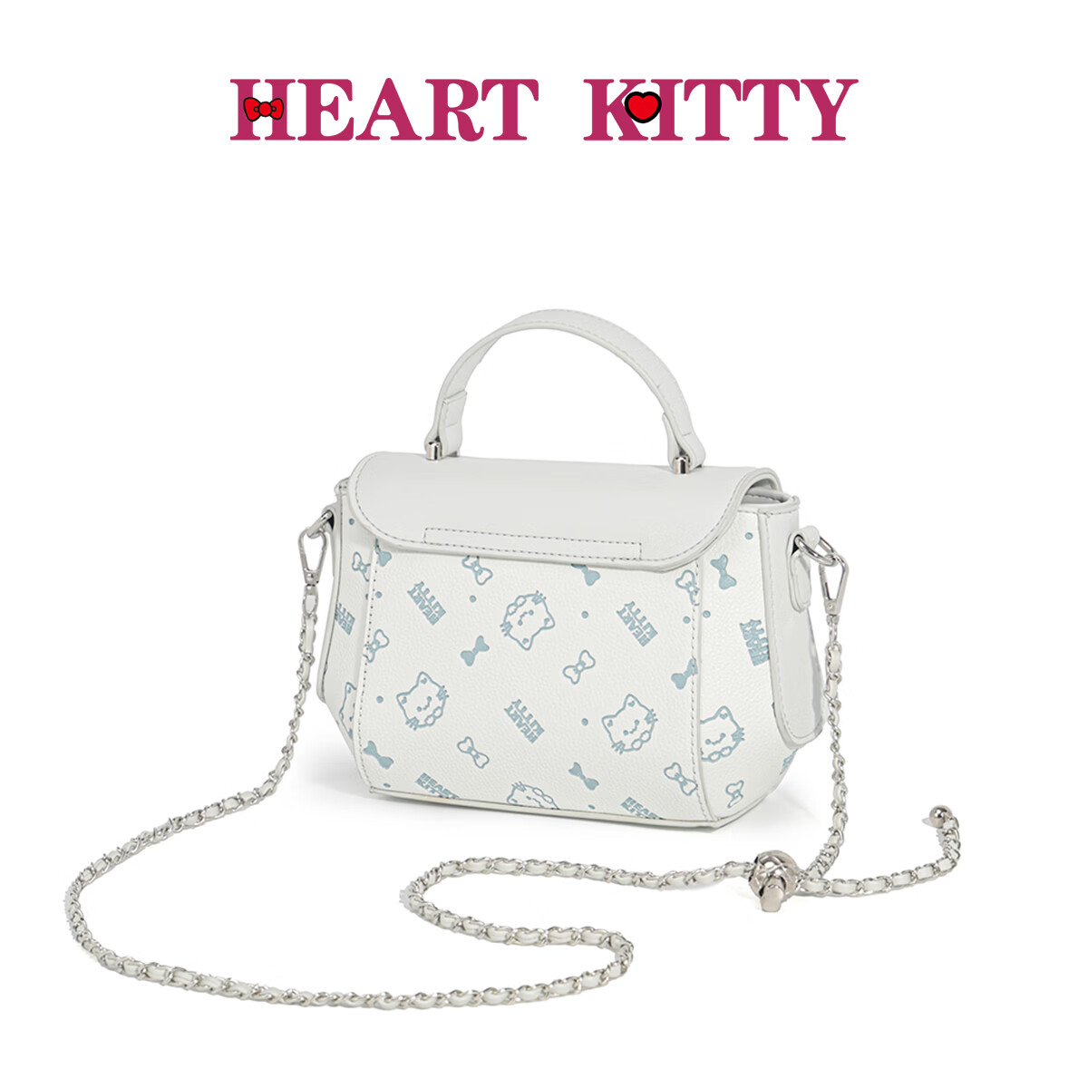 HEART KITTY高级小方包手提包女式新款轻奢小众可爱百搭单肩斜挎包生日礼物包 6620蓝色