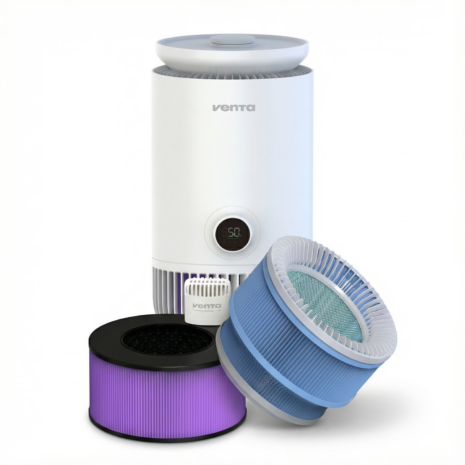 venTa加湿器无雾冷蒸发家用落地孕妇婴儿卧室空气净化一体机除菌净化器加湿机 AT310 425mL/h 加湿净化一体机