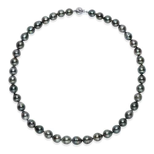 京潤珍珠項(xiàng)鏈女18k金海水珍珠項(xiàng)鏈大溪地黑珍珠巴洛克時尚節(jié)日禮物