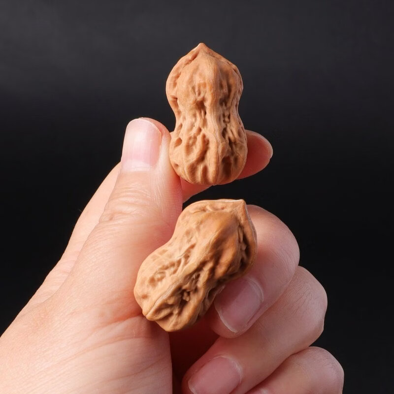 胖东来同款文玩核桃原色文玩秋子花生小手捻异型花生迷你核桃新手 原色花生手捻【精选】葫芦形状配对普通