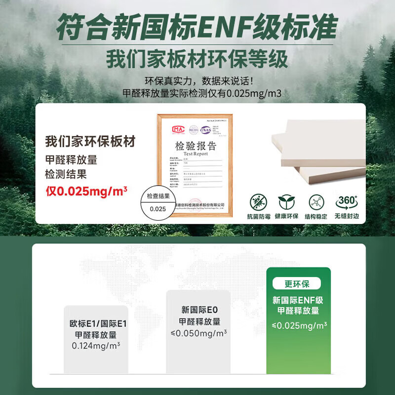 宜美芬 EMAYFUN实木ENF级衣柜定制家用卧室储物奶油风一门到顶平开门简约大衣橱 2.6*2.4米衣柜【18MM孕婴抗菌ENF级实木】