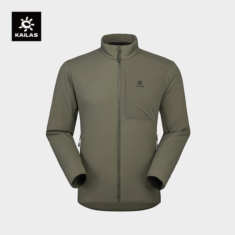 凯乐石（KAILAS）RH60棉服PRIMALOFT防风保暖户外登山徒步立领外套男P棉 KG2330161深苔绿 L
