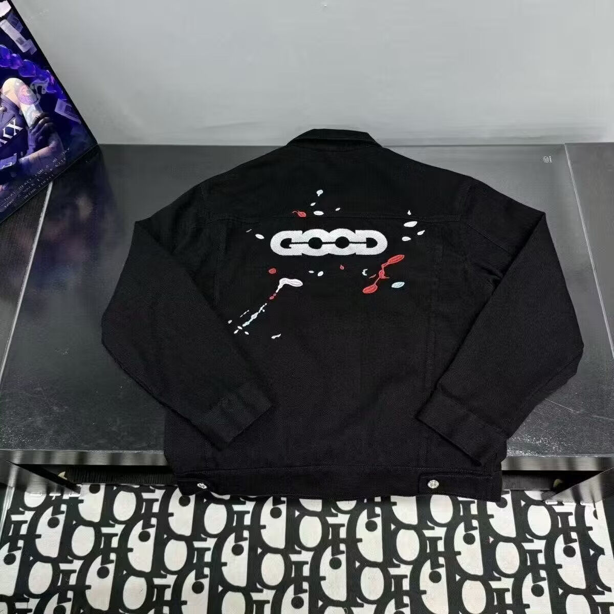 东馨鸟美式小众设计感秋季新款牛仔外套朋克嘻哈街头痞帅时尚重工夹克男 黑色 3XL