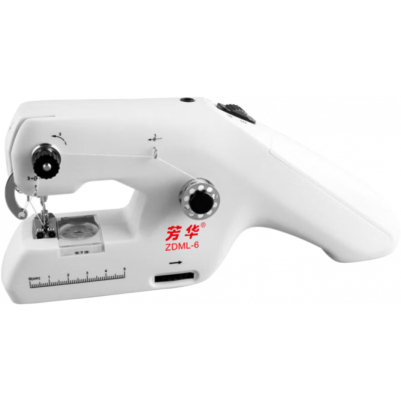 芳华家用手持缝纫机电动小型全自动吃厚锁边多功能全自动缝纫神器 第6代手持缝纫机-白色 电动家用缝纫机