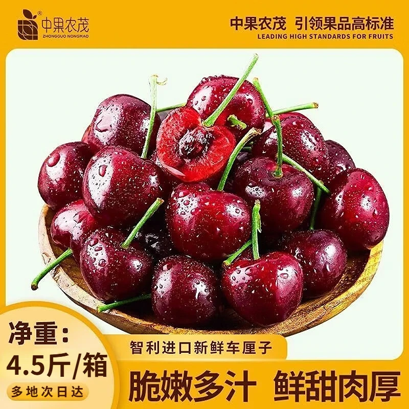 榴某某智利车厘子【JD/顺丰多地次日达】进口大樱桃水果礼盒年货送礼 4.5斤(净重) 【家庭分享装】高端礼盒 超大果 JJ 28-30mm丨较大较甜 京东折扣/优惠券