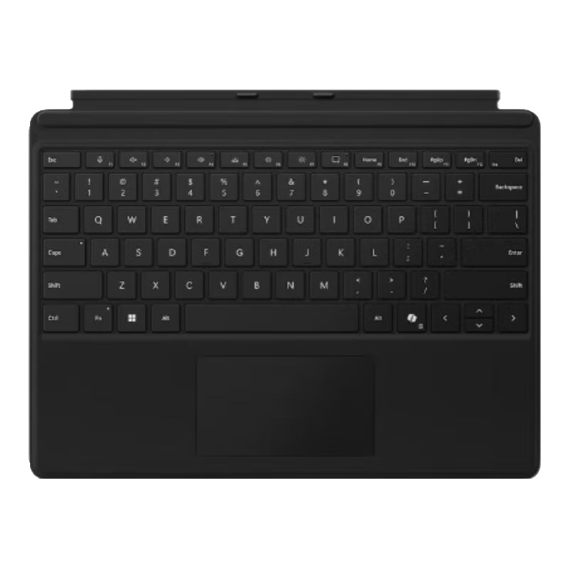 微软（Microsoft）Surface键盘PRO11/10/9/8/X平板电脑键盘原装磁吸实体背光平板电脑保护套13英寸便携式电脑外壳 PRO8/9/X无笔槽典雅黑键盘【简装|店保一年】