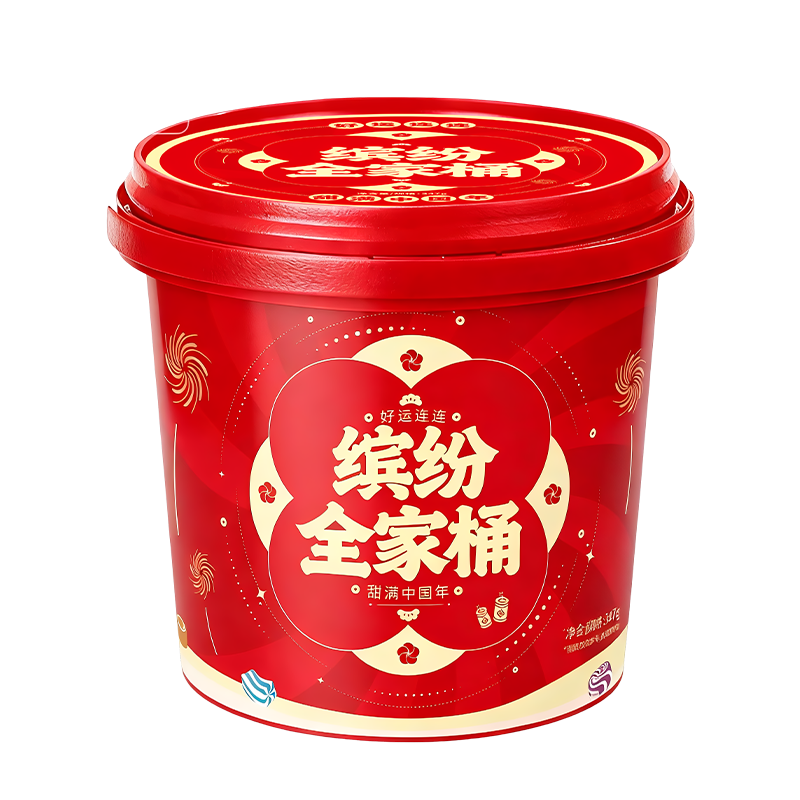 阿尔卑斯 糖果缤纷全家桶347g 休闲零食 硬糖软糖 花生巧克力派 年货礼盒