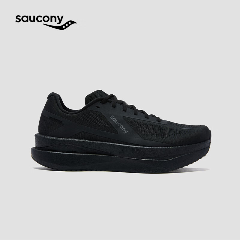 SAUCONY索康尼GRID ID 2男女同款运动跑步鞋日常通勤轻量缓震跑鞋耐磨 黑4【情侣款】 42.5