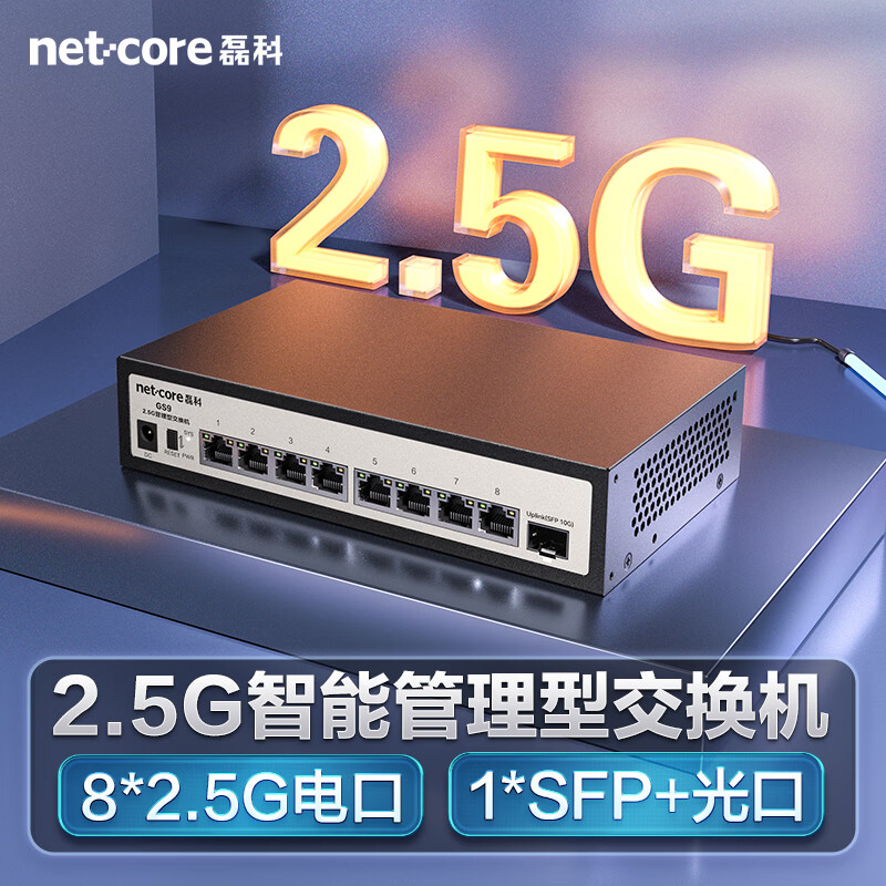 �ڿƣ�netcore��GS9 9��������2.5G������ 8��2.5G���+1������SFP��� ǧ����������� ֧����·�ۺ� ���ϰ�췢