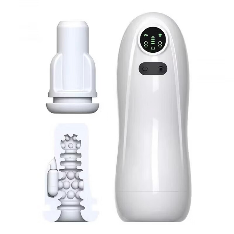 PDY桃可可飞机杯电动吮吸强震动液晶显示发音男士用自慰器成人用品 飞机杯（吮吸+加温+震动+数显  ）送润滑液