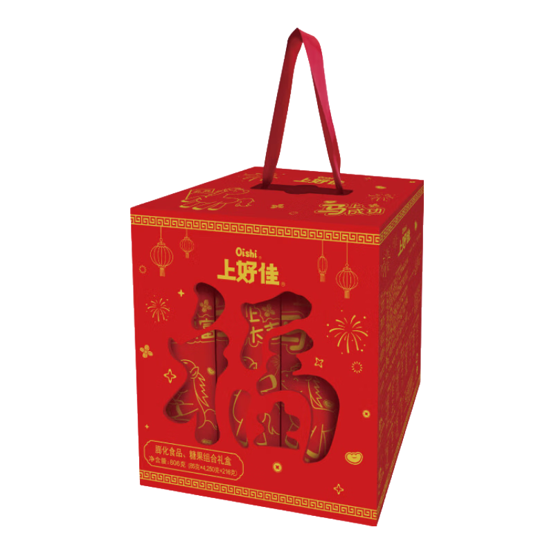 上好佳爆竹新年礼盒806g休闲零食组合