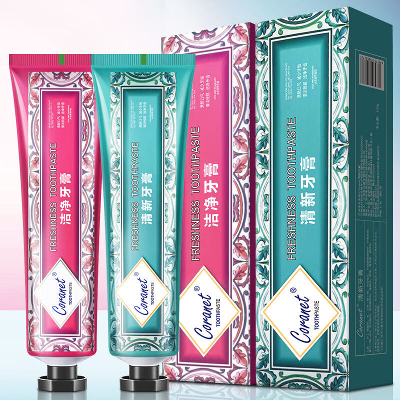 Coranet花香清新牙膏清洁牙齿护牙龈减少软垢清新口气巨留香成人口腔护理 花香清新牙膏 100g*3支 .