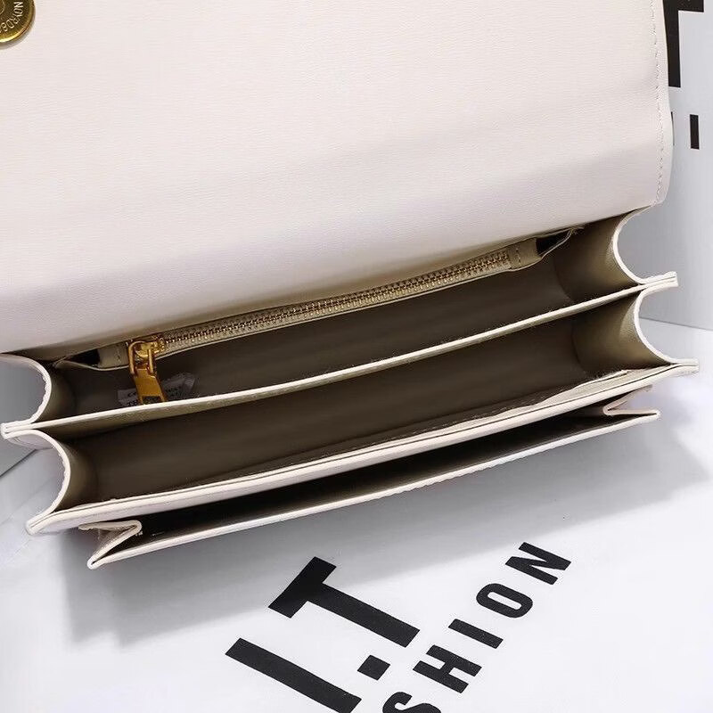 酷奇袋鼠包包女包2026新款轻奢链条单肩斜挎包女士女神节送女友生日礼物 红金+送精美礼盒