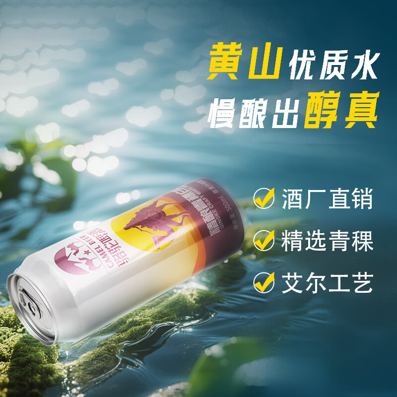 骆驼啤酒精酿原浆小麦啤酒整箱批发罐装青稞白啤酒 元旦送礼 京东快递发货 骆驼啤酒白啤 500mL 12罐