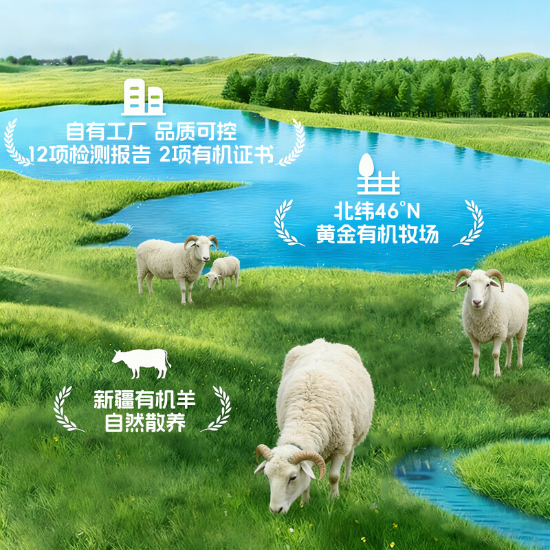 彩云牧歌【京东物流】新疆有机羔羊原切法式小切羊小排羊肋排羊腩肉前腿肉 有机法式小切1斤