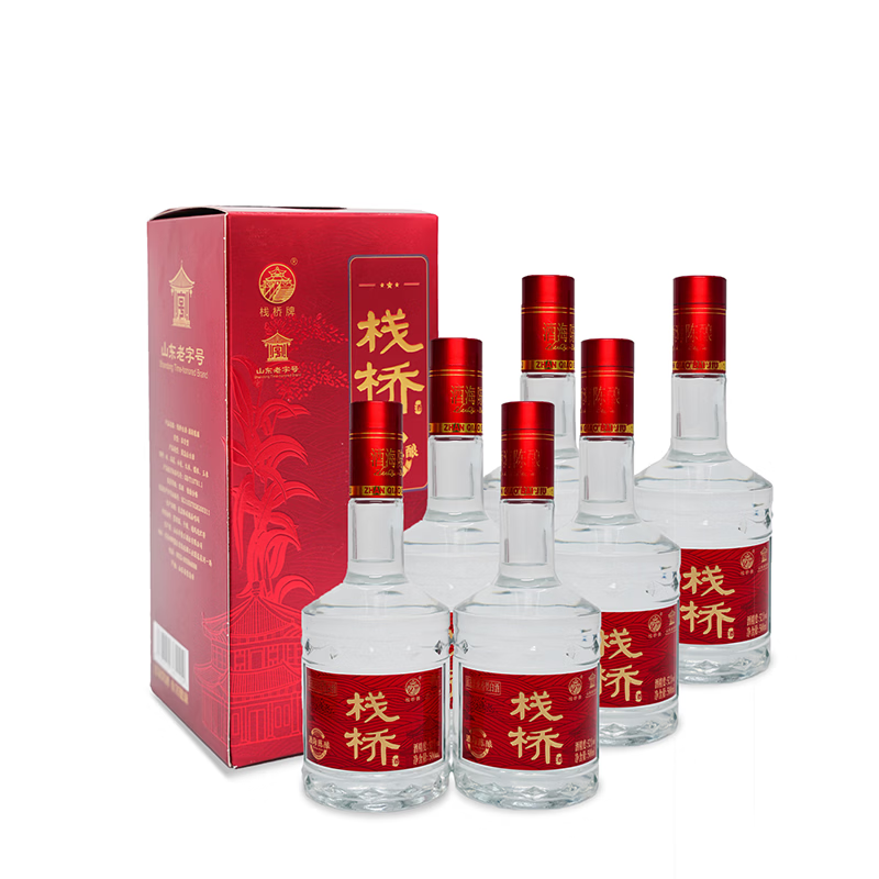 栈桥酒海陈酿浓香型白酒52度礼盒装五粮纯粮酿造大曲发酵 52度 500mL 6瓶 【整箱装】