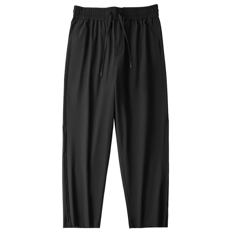 海澜之家（HLA）休闲裤男26新山不在高系列九分凉感裤子男夏 黑色1E 33 175/84A 推荐135~142斤