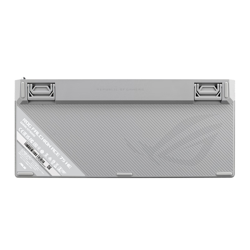 ROG魔导士Ace 75HE 有线游戏键盘 磁轴键盘 六层消音结构 HFX V2磁轴RT0.01电竞键盘 无畏契约 白色