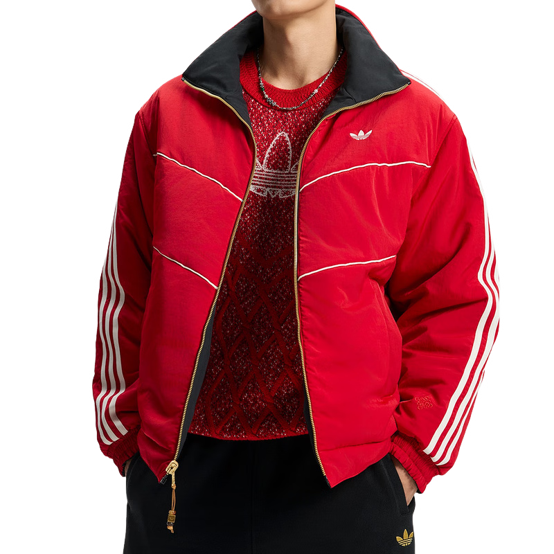 adidas阿迪达斯外套男2026春季新款双面穿短棉服户外保暖夹克休闲上衣 KT0639 L
