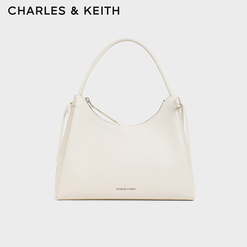 CHARLES&KEITH26����Ʒ���������ᵥ�����ذ�б���CK2-40160249 Cream�̰�ɫ M 439Ԫ