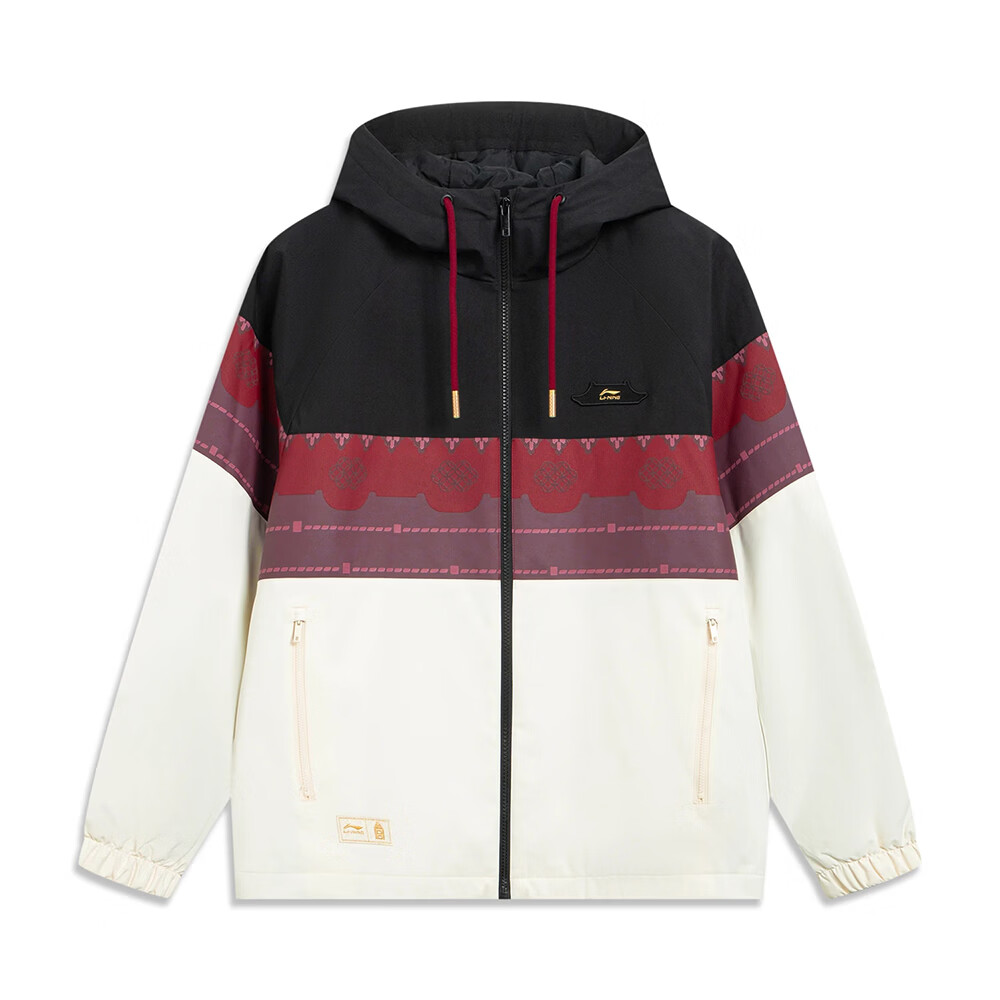 李宁（LI-NING）【滔搏运动】男子潮流保暖棉服运动休闲短外套AJMW089-1 AJMW089-1 S