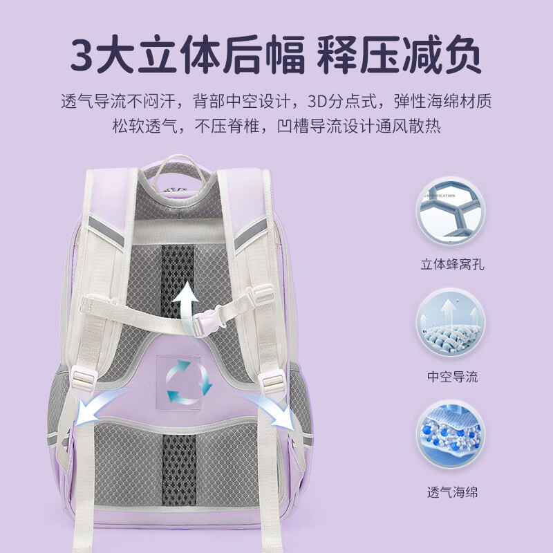 高尔夫(GOLF)双肩包男女百搭背包女休闲旅行学生书包防泼水出游背包【Q】 款式12-紫色